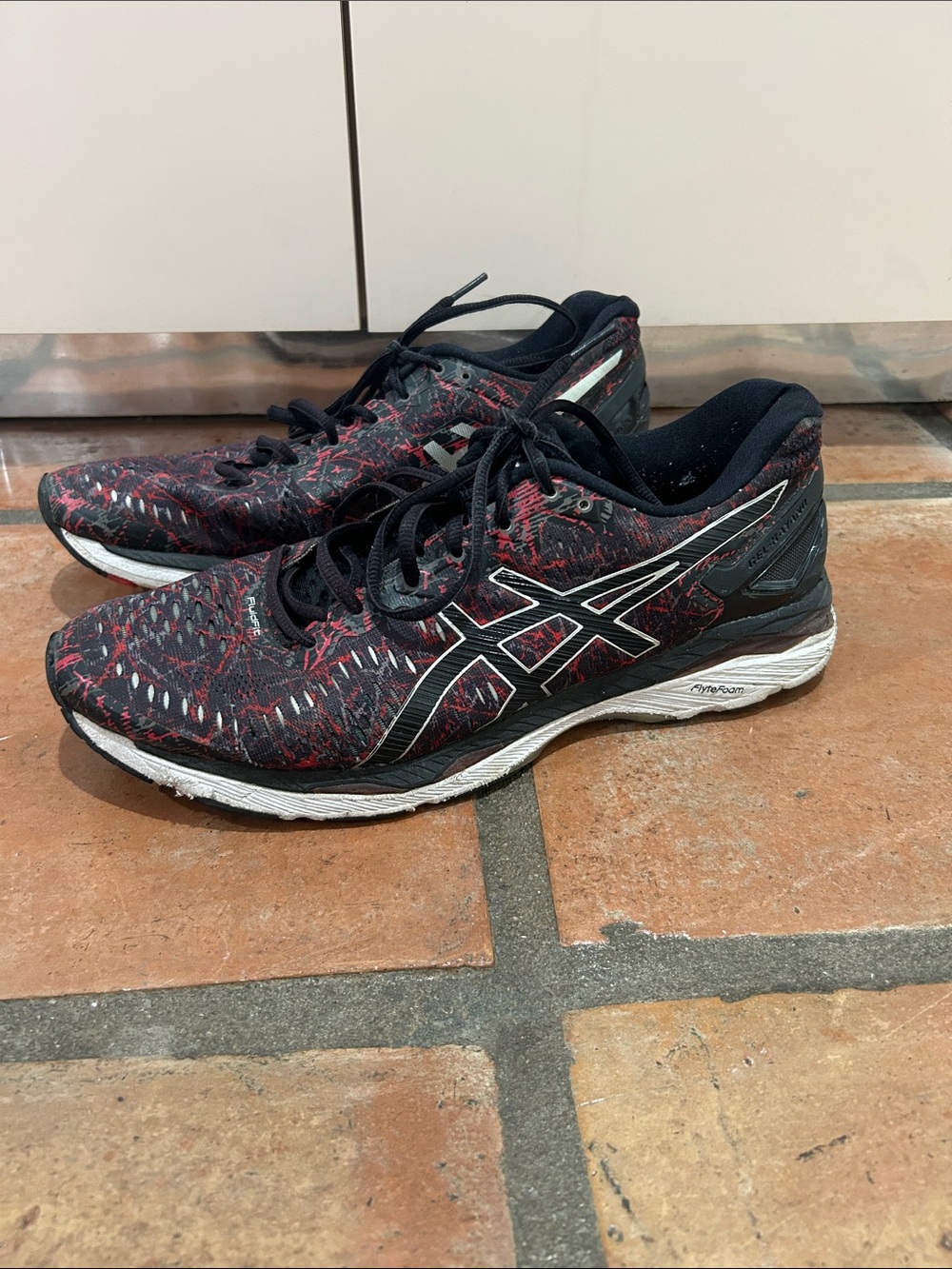 ASICS Black and Red Men’s Running Sneakers